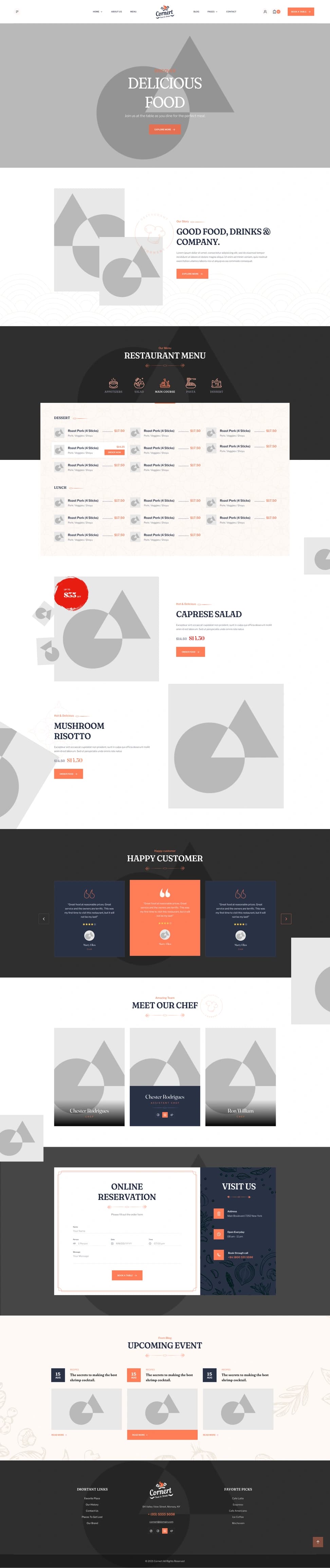 Cornert - Restaurant Theme web site - Preview 4