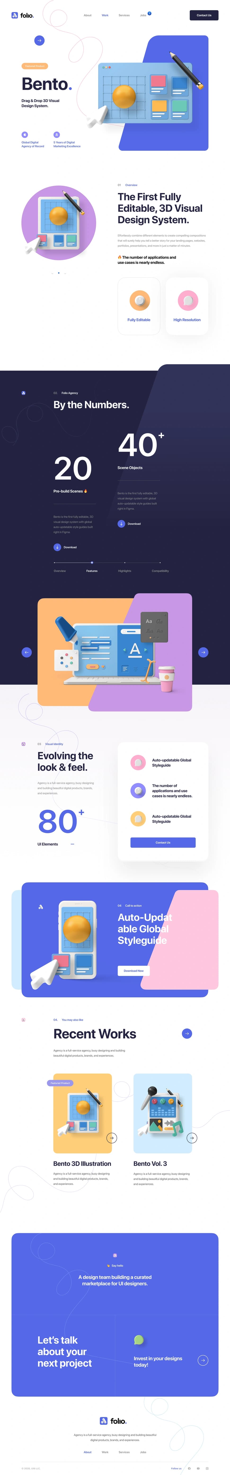 Folio Agency Website (For designers) - Preview 2