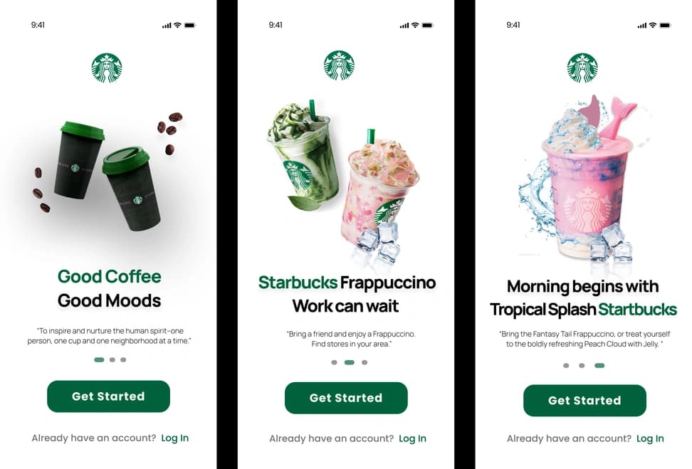 Starbucks mobile app Redesign - Preview 1