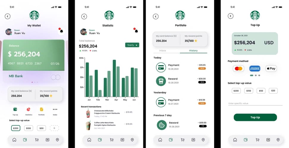 Starbucks mobile app Redesign - Preview 2