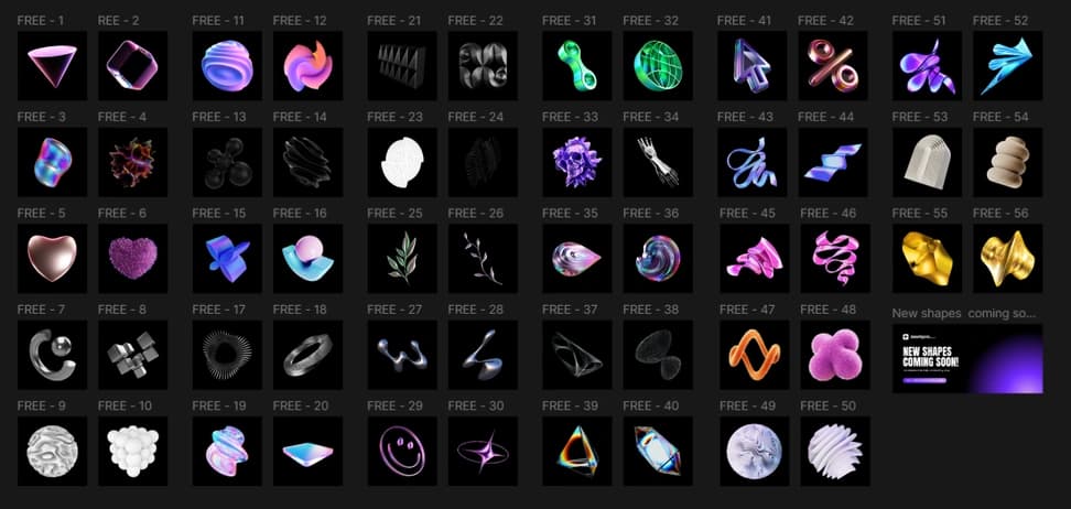 FREE 3D Shapes — AssetPro.Design - Preview 1