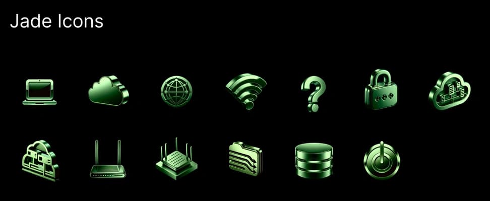 AI-Generated Computer Network Assets — 13 3D Icons - Preview 2