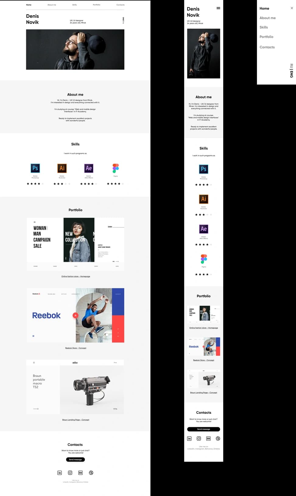 Portfolio Landing Page — Mobile & Desktop - Preview 1