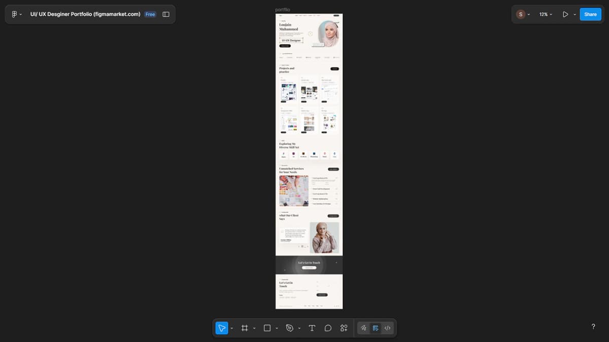 Creative Designer Landing Portfolio Website UI - Preview 1