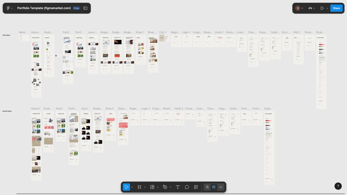 Premium Multi-Page Portfolio Marketplace Website UI - Preview 1