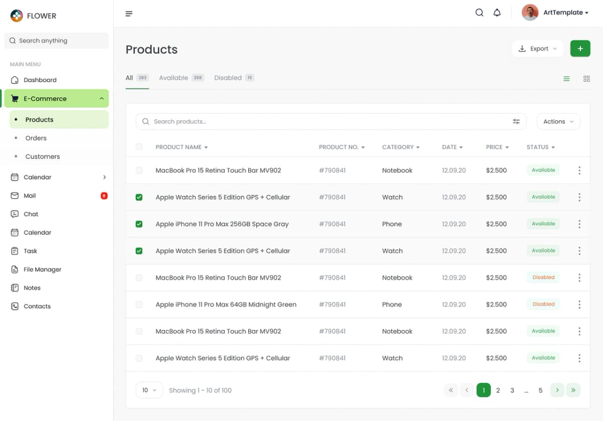 CRM Dashboard UX/UI Kit - Preview 4
