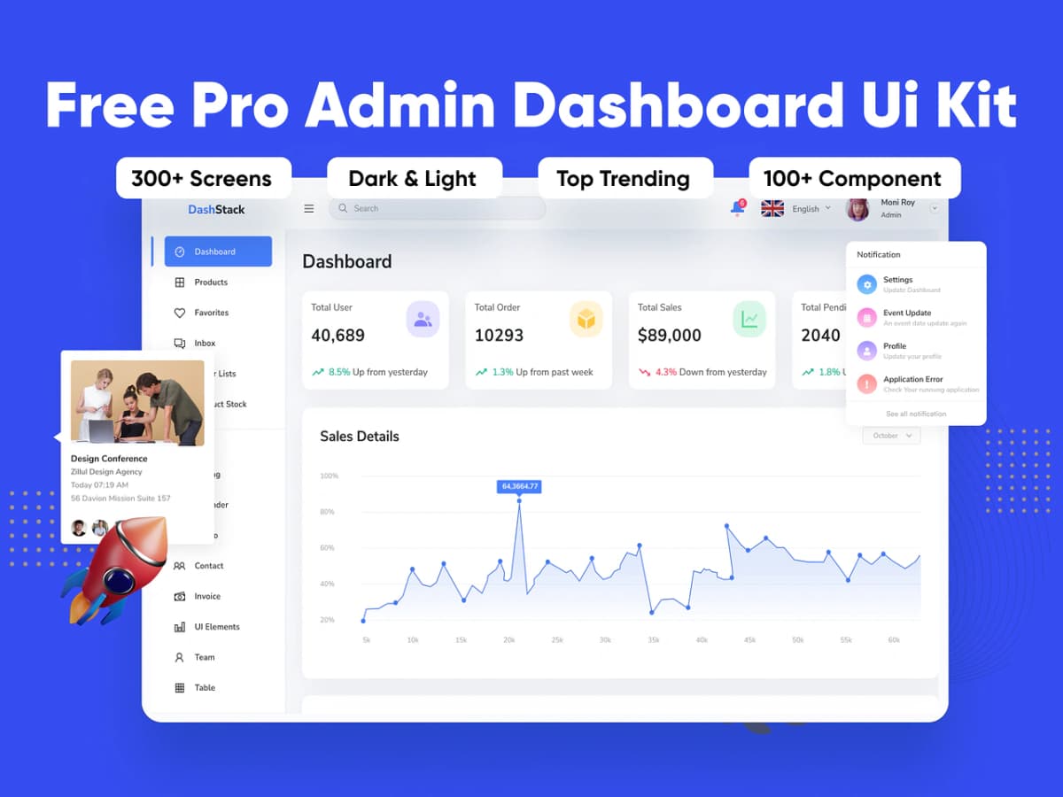 DashStack Premium Admin Dashboard UI Kit - Preview 1
