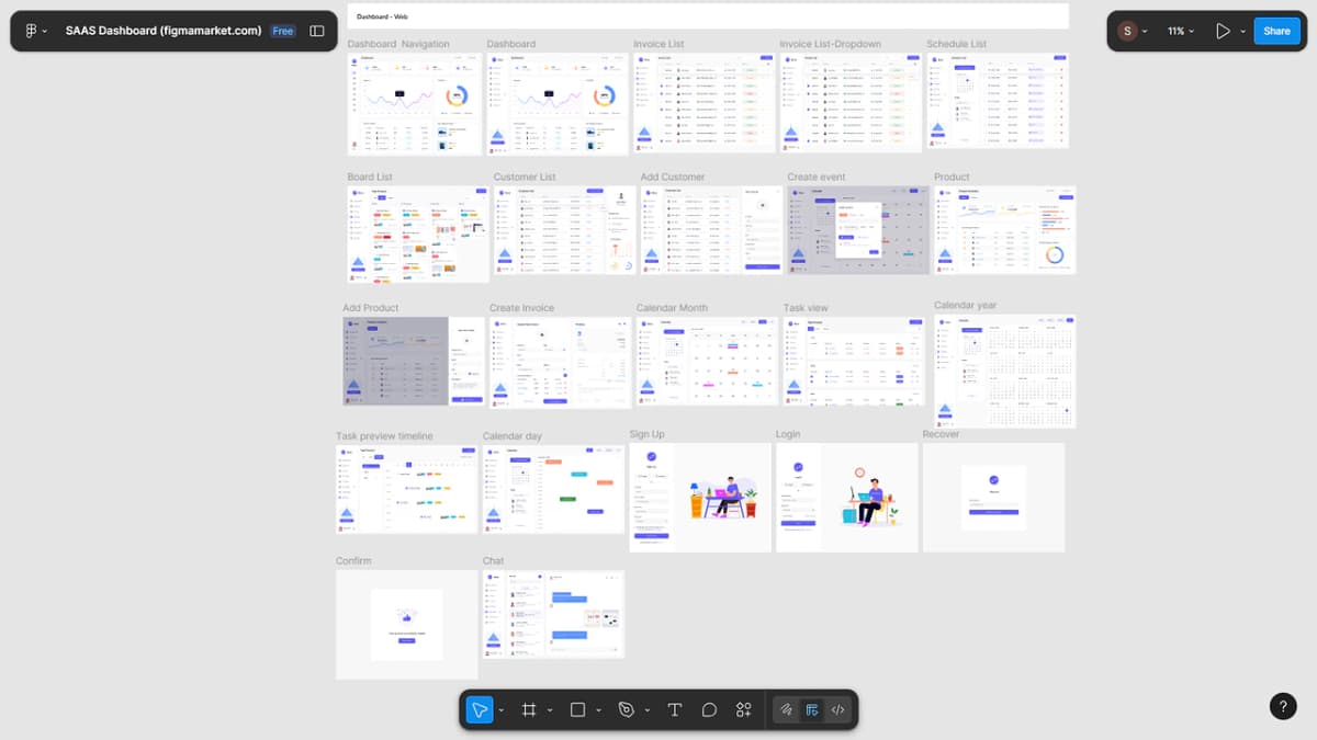 SaaS Admin Dashboard UI Kit - Preview 1