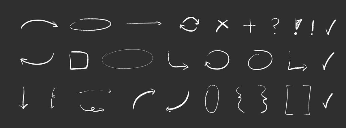 Sketchy annotation elements for UX and design mockups - Preview 1