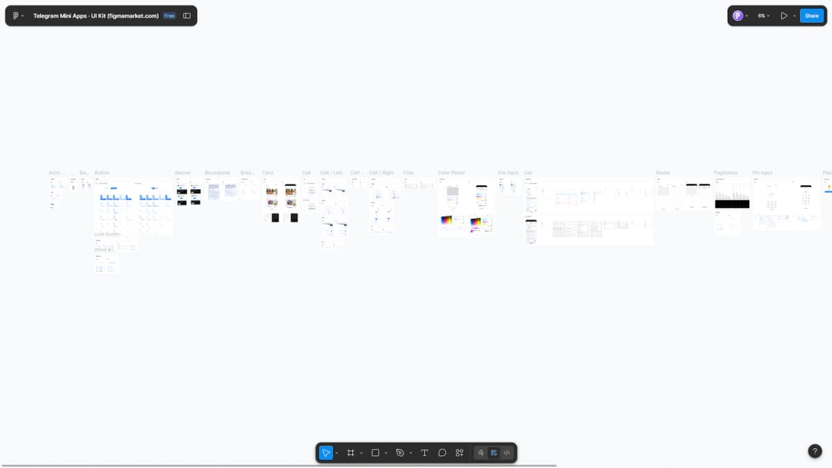 Telegram mini apps UI kit design for modern web applications - Preview 1
