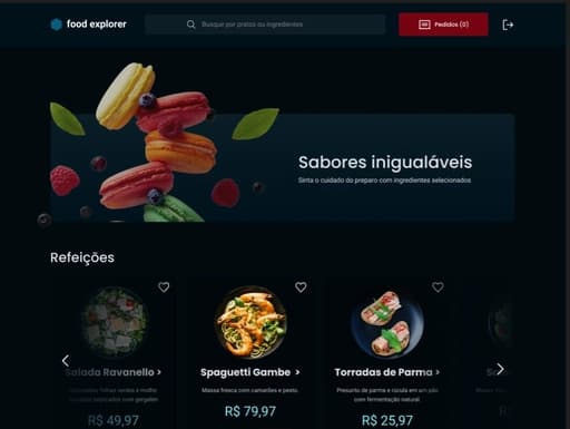 Food explorer web site  (Full design)