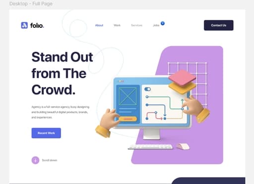Folio Agency Website (For designers)
