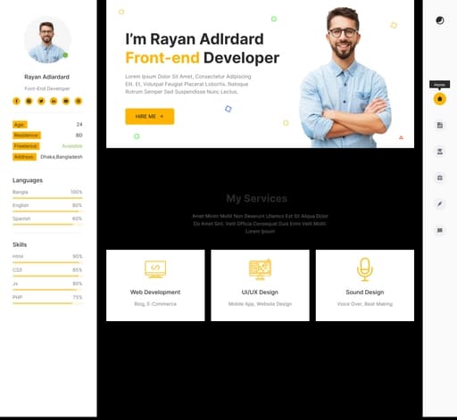 Frontend Developer Portfolio Website — Resume Style