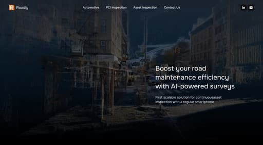 Roadly — Multipage Road Survey Service Website