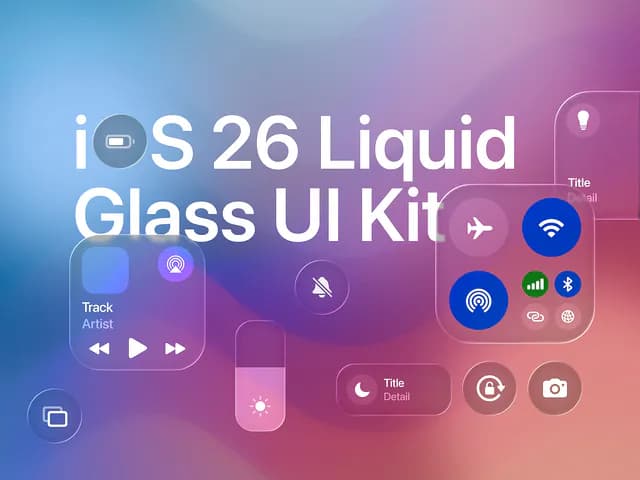Apple Liquid Glass iOS 26 — Premium Mobile UI Kit